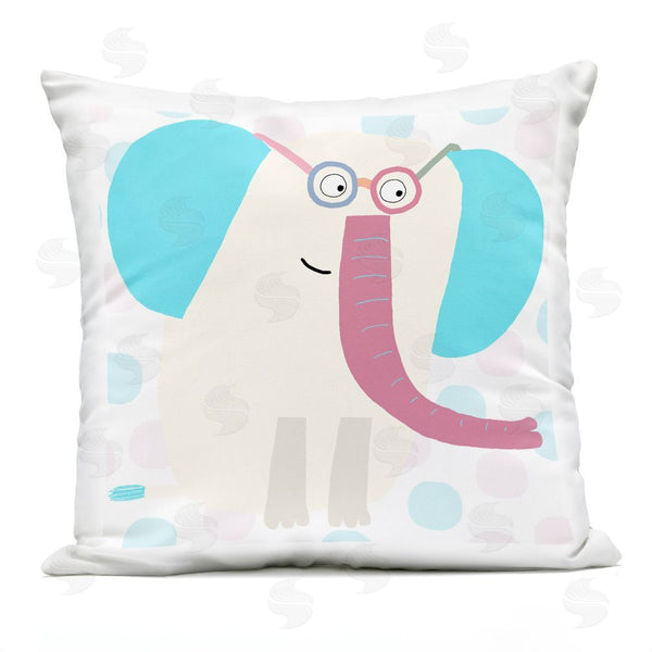 Stupell Industries Carla Daly | Electric Blue Elephant Throw Pillow