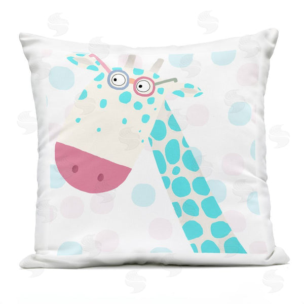 Stupell Industries Carla Daly | Electric Blue Giraffe Throw Pillow