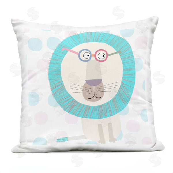 Stupell Industries Carla Daly | Electric Blue Lion Throw Pillow