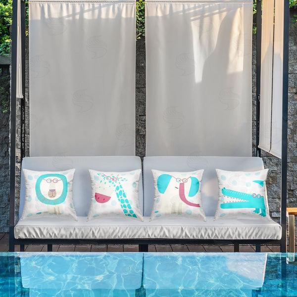 Stupell Industries Carla Daly | Electric Blue Wild Animals Throw Pillow