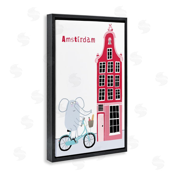 Stupell Industries Carla Daly | Elephant & Amsterdam Building Wall Art