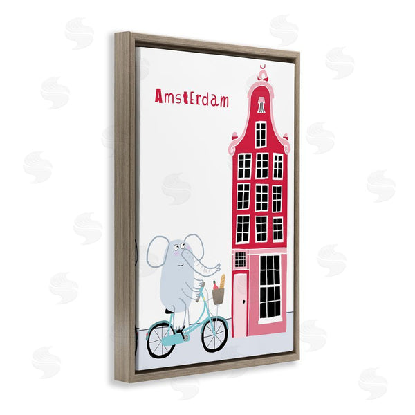 Stupell Industries Carla Daly | Elephant & Amsterdam Building Wall Art