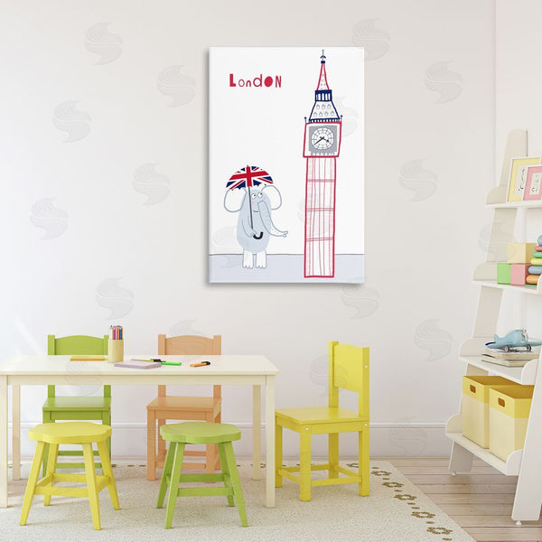 Stupell Industries Carla Daly | Elephant & Big Ben London Wall Art
