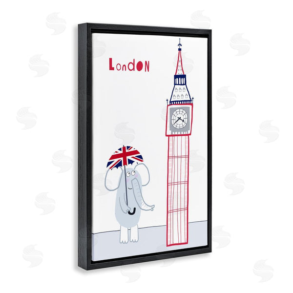Stupell Industries Carla Daly | Elephant & Big Ben London Wall Art