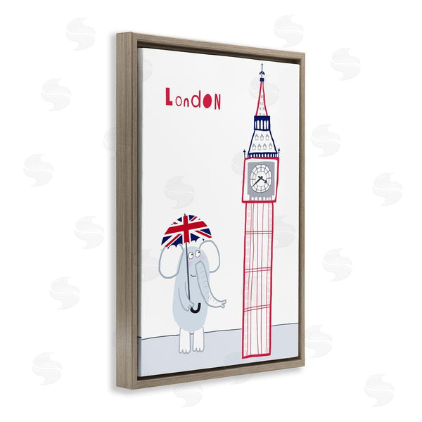 Stupell Industries Carla Daly | Elephant & Big Ben London Wall Art