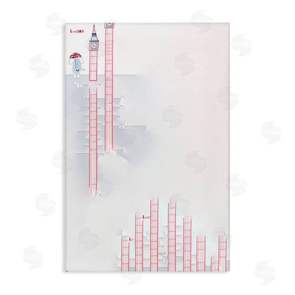 stupell industries Carla Daly | Elephant & Big Ben London Wall Art