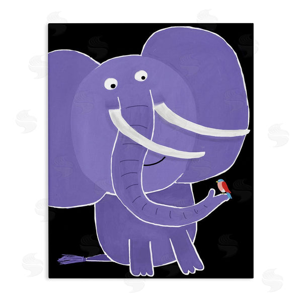 stupell industries Carla Daly | Elephant & Bird on Black