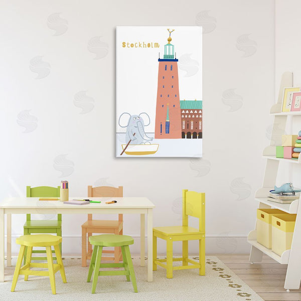 Stupell Industries Carla Daly | Elephant In Stockholm Boat Wall Art