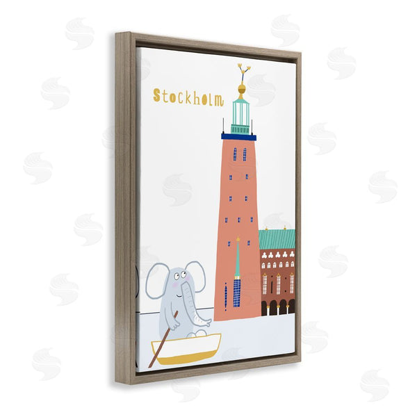 Stupell Industries Carla Daly | Elephant In Stockholm Boat Wall Art