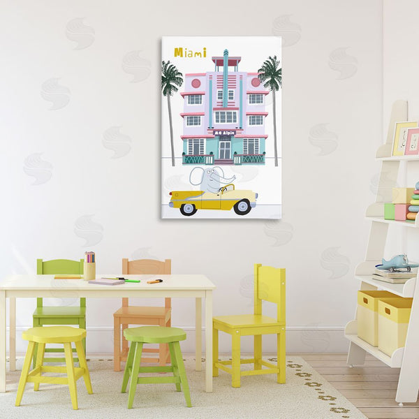 Stupell Industries Carla Daly | Elephant & Miami Hotel Wall Art