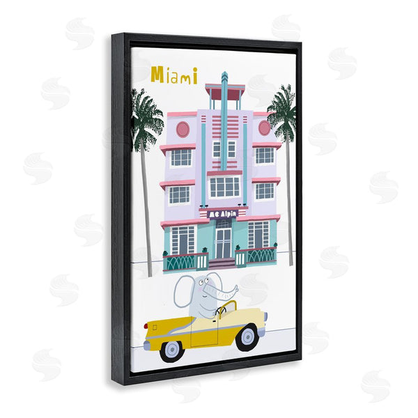 Stupell Industries Carla Daly | Elephant & Miami Hotel Wall Art