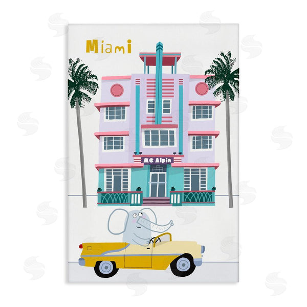 stupell industries Carla Daly | Elephant & Miami Hotel Wall Art