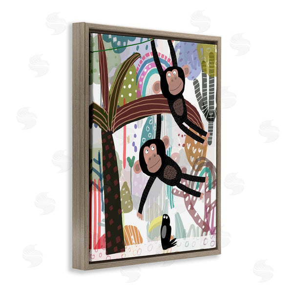 Stupell Industries Carla Daly | Exotic Monkey & Toucan Wall Art