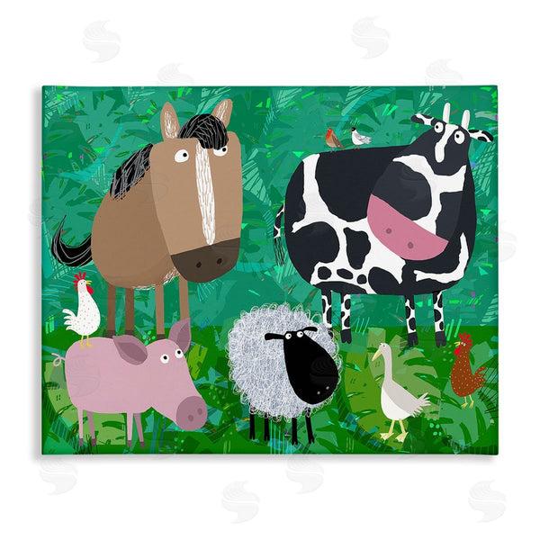 stupell industries Carla Daly | Farm Animals & Leaves Wall Art