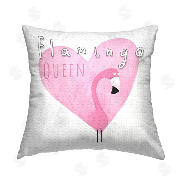 Stupell Industries Carla Daly | Flamingo Queen Phrase Printed Throw Pillow