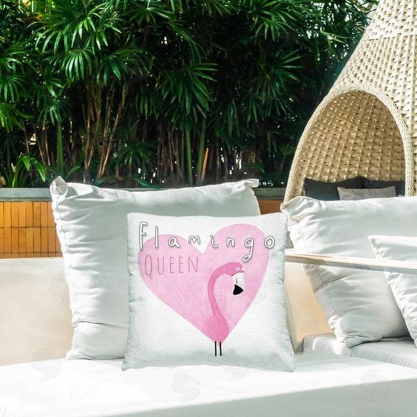 Stupell Industries Carla Daly | Flamingo Queen Phrase Printed Throw Pillow