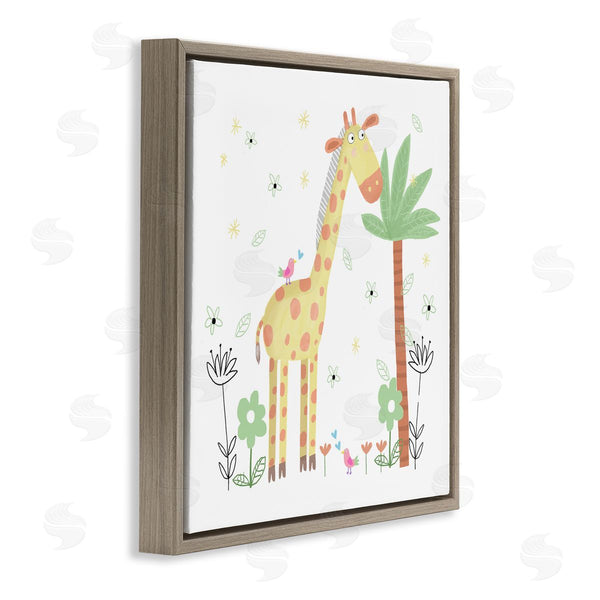 Stupell Industries Carla Daly | Floral Baby Giraffe Illustration
