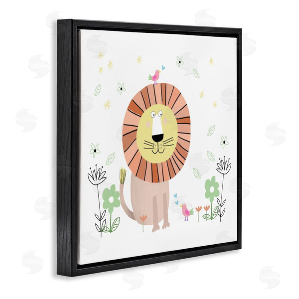 Stupell Industries Carla Daly | Floral Baby Lion Illustration