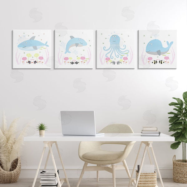 Stupell Industries Carla Daly | Floral Baby Sea Creatures Wall Art