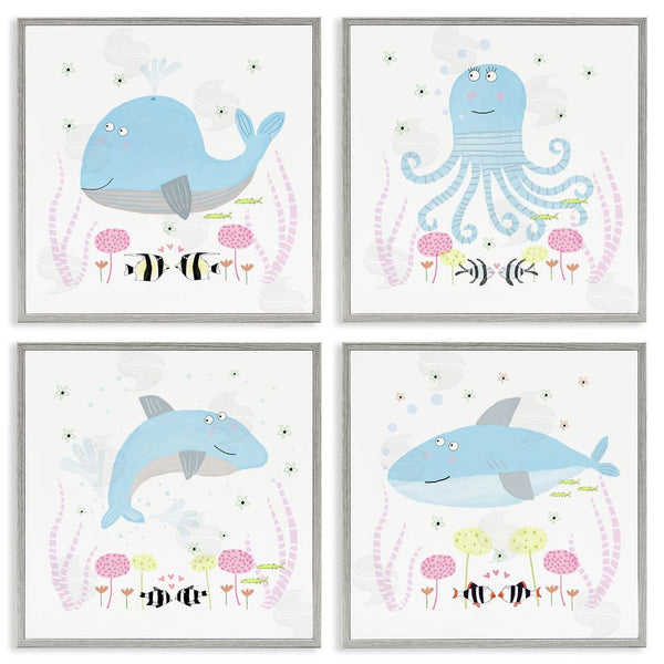 Stupell Industries Carla Daly | Floral Baby Sea Creatures Wall Art