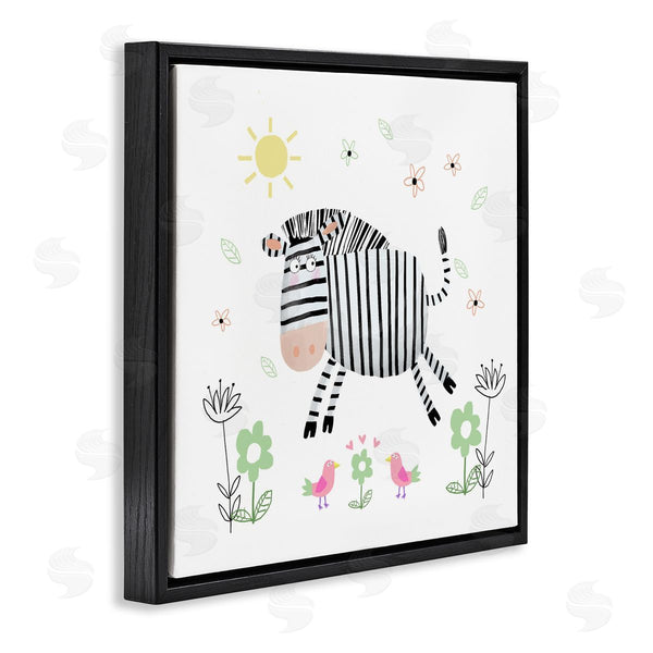 Stupell Industries Carla Daly | Floral Baby Zebra Illustration