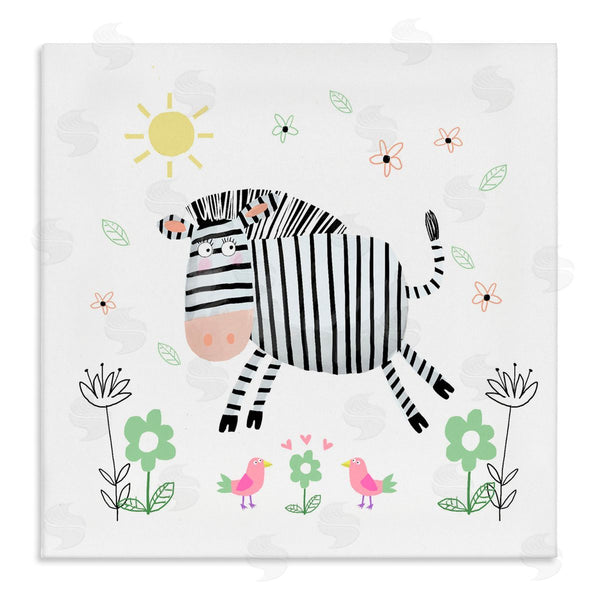 stupell industries Carla Daly | Floral Baby Zebra Illustration