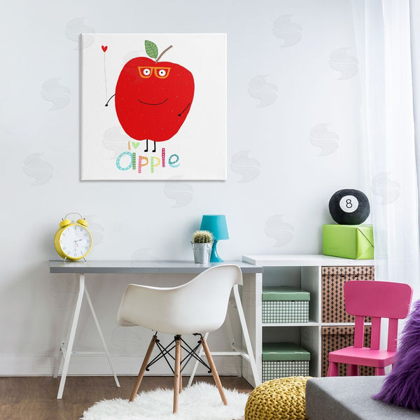 Stupell Industries Carla Daly | Fun Smiling Apple Wall Art