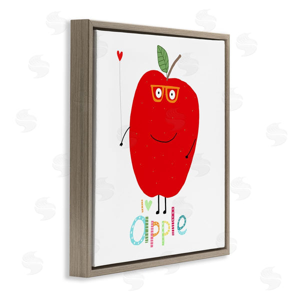 Stupell Industries Carla Daly | Fun Smiling Apple Wall Art