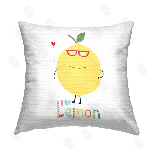 Stupell Industries Carla Daly | Fun Smiling Lemon Printed Throw Pillow