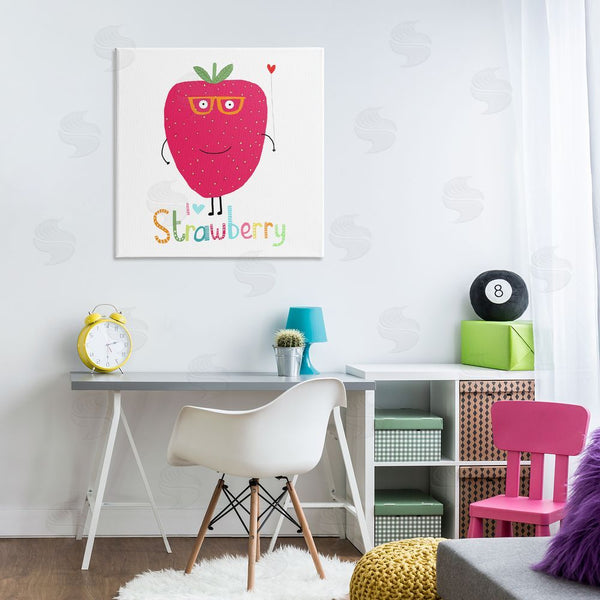 Stupell Industries Carla Daly | Fun Smiling Strawberry Wall Art