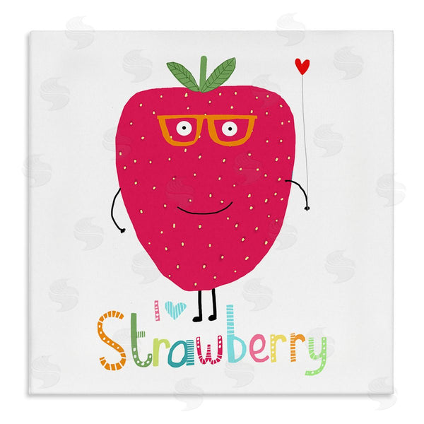 stupell industries Carla Daly | Fun Smiling Strawberry Wall Art