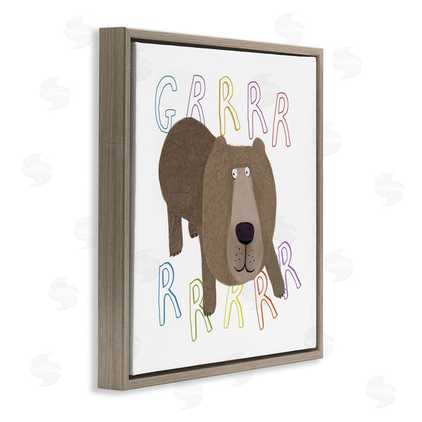 Stupell Industries Carla Daly | Grrrr Roaring Wild Bear Wall Art