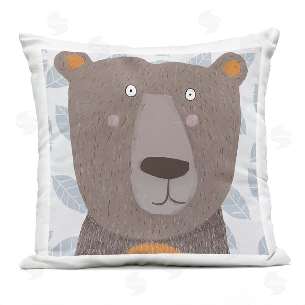 Stupell Industries Carla Daly | Happy Bear Wildlife Pattern Printed Throw Pillow