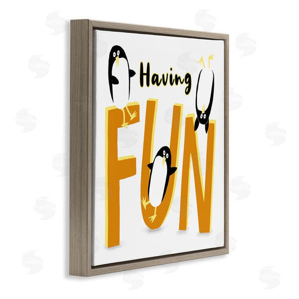 Stupell Industries Carla Daly | Having Fun Penguins Wall Art
