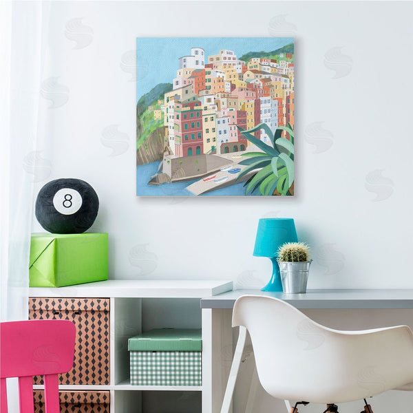 Stupell Industries Carla Daly | Italian City Port Seaside Urban Skyline Wall Art