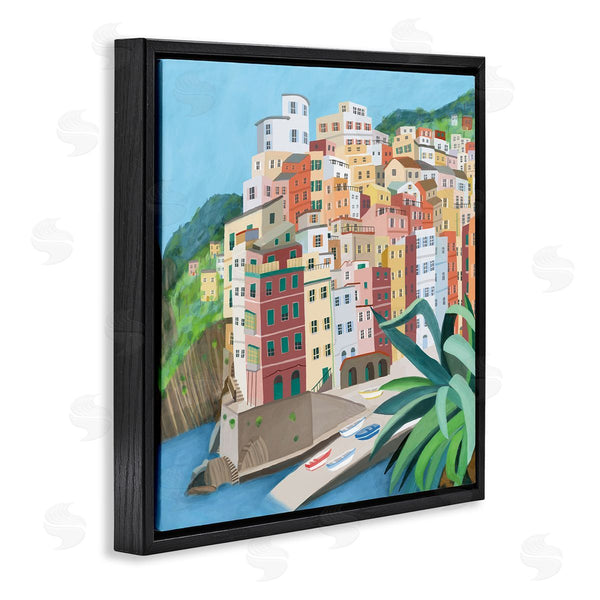 Stupell Industries Carla Daly | Italian City Port Seaside Urban Skyline Wall Art