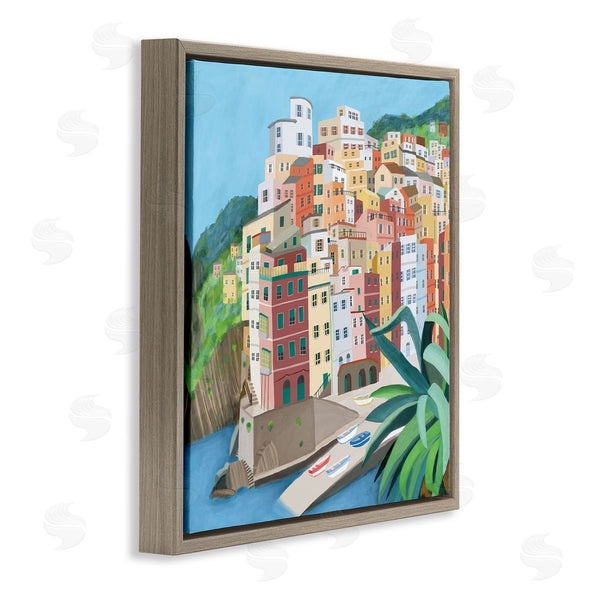 Stupell Industries Carla Daly | Italian City Port Seaside Urban Skyline Wall Art