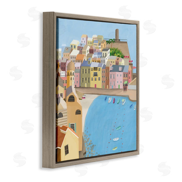 Stupell Industries Carla Daly | Italian Seaside Architecture Coastal City Port Wall Art