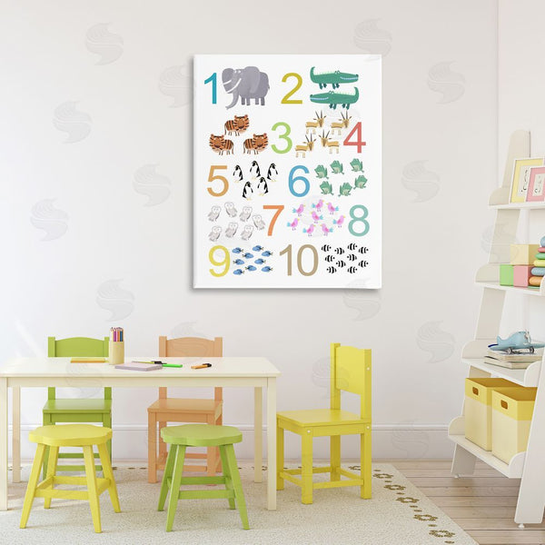 Stupell Industries Carla Daly | Kid's Counting Animals Wall Art