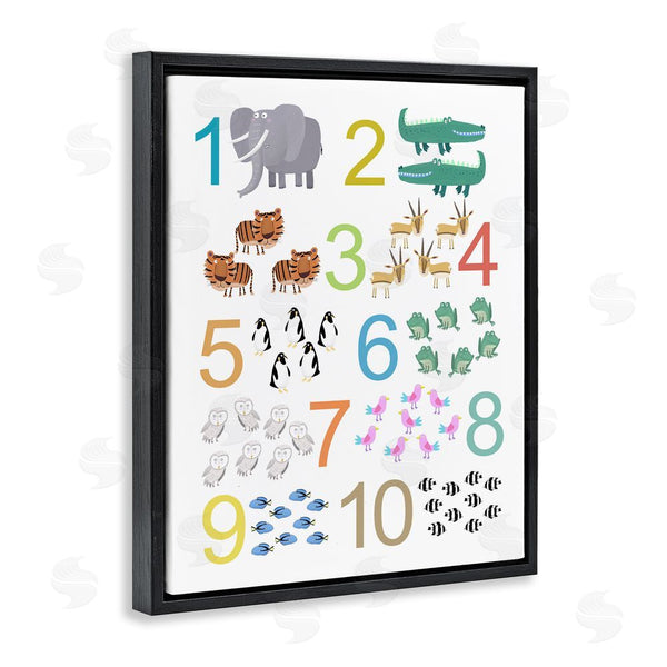 Stupell Industries Carla Daly | Kid's Counting Animals Wall Art