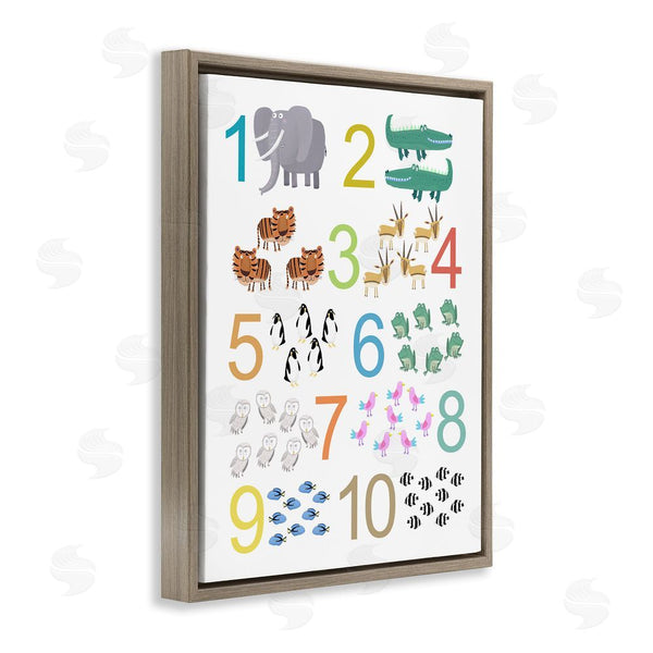 Stupell Industries Carla Daly | Kid's Counting Animals Wall Art