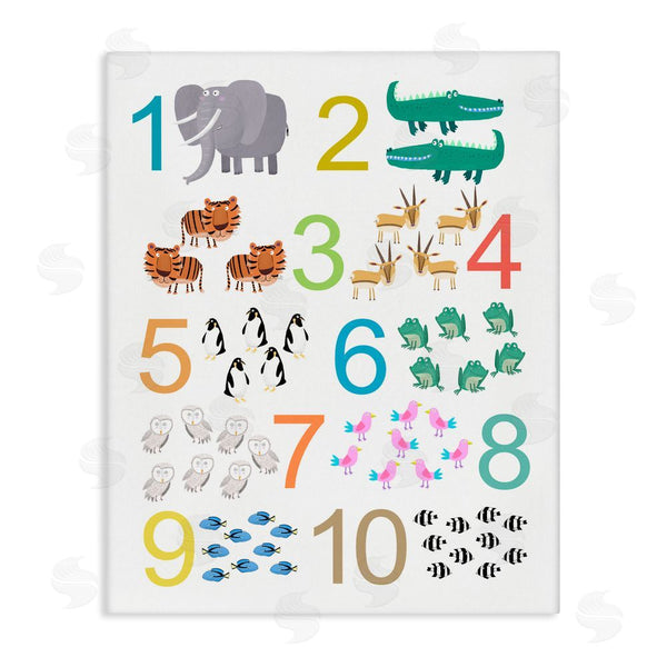 stupell industries Carla Daly | Kid's Counting Animals Wall Art