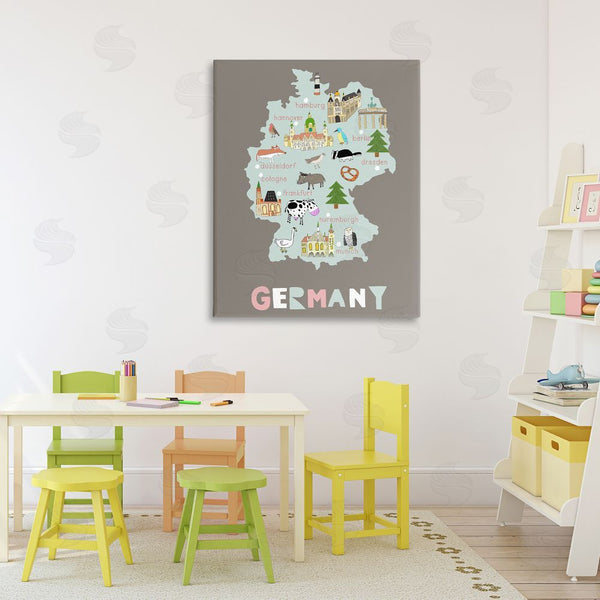 Stupell Industries Carla Daly | Kid's Map Of Germany Wall Art