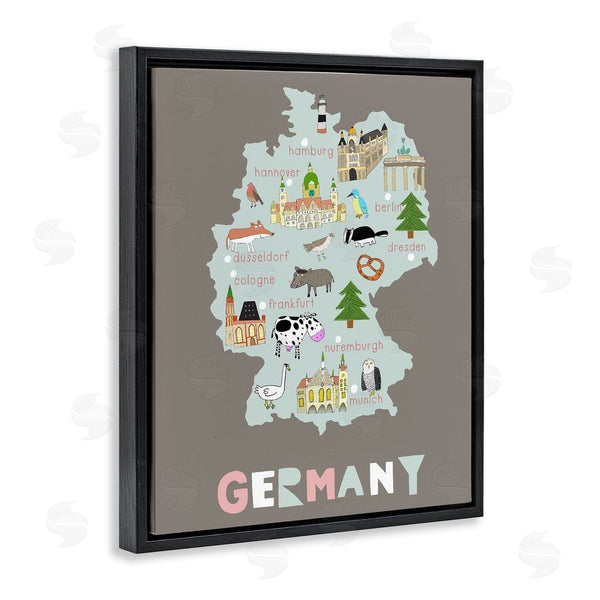 Stupell Industries Carla Daly | Kid's Map Of Germany Wall Art