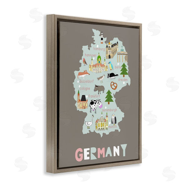 Stupell Industries Carla Daly | Kid's Map Of Germany Wall Art