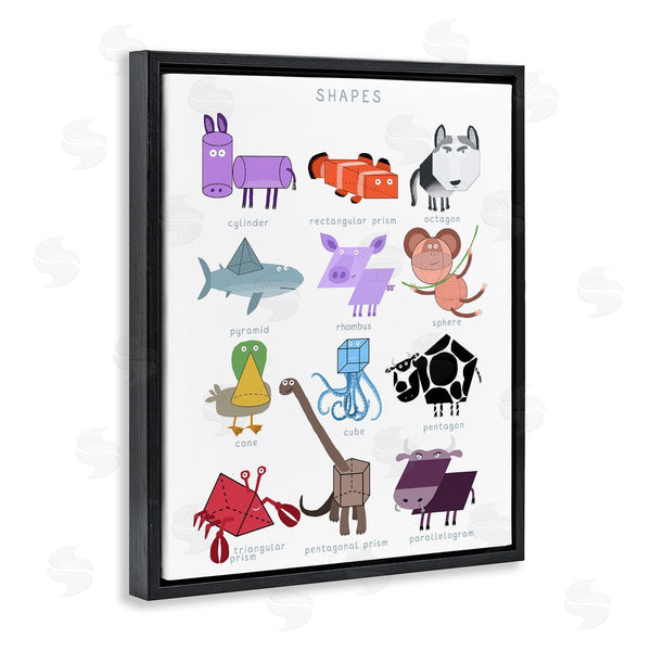 Stupell Industries Carla Daly | Learning 3D Shapes With Animals