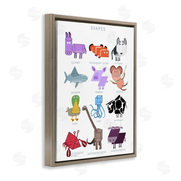 Stupell Industries Carla Daly | Learning 3D Shapes With Animals
