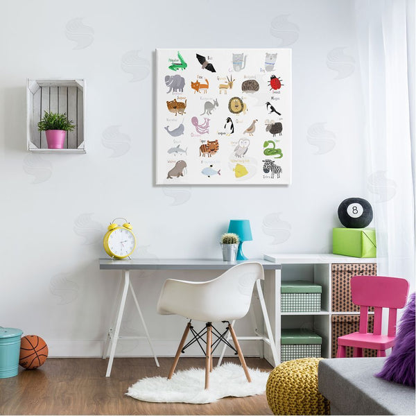 Stupell Industries Carla Daly | Learning Alphabet Wild Animals Wall Art