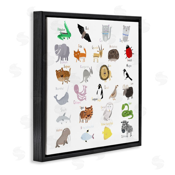 Stupell Industries Carla Daly | Learning Alphabet Wild Animals Wall Art