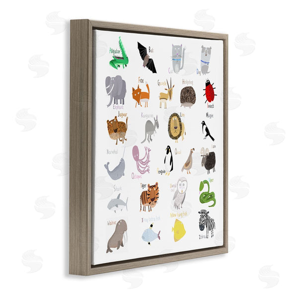 Stupell Industries Carla Daly | Learning Alphabet Wild Animals Wall Art